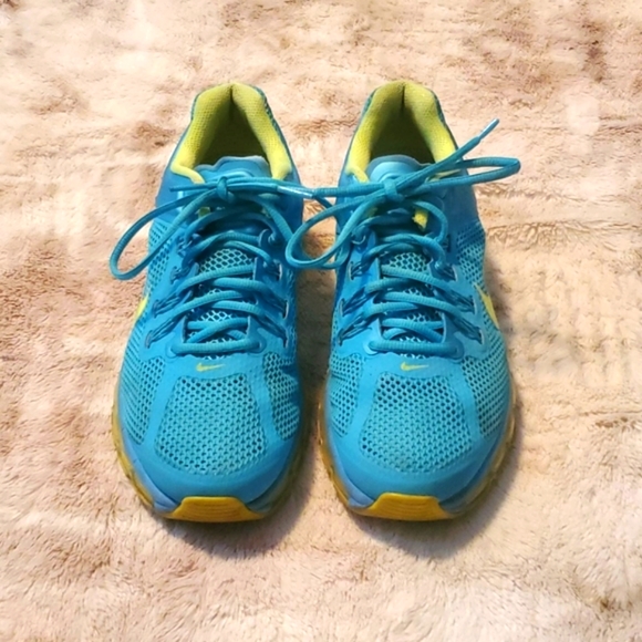 💙Blue and green Nike Air Max sneakers shoes💚 - Picture 5 of 6